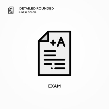 Sınav vektör simgesi. Modern vektör illüstrasyon kavramları. Düzenlemesi ve kişiselleştirmesi kolay.