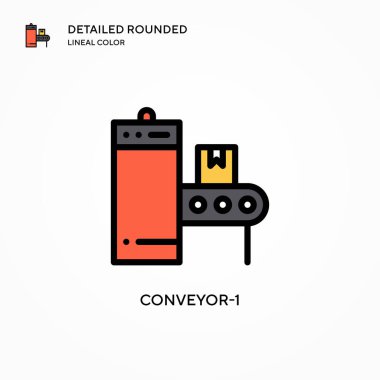 Taşıyıcı-1 vektör simgesi. Modern vektör illüstrasyon kavramları. Düzenlemesi ve kişiselleştirmesi kolay.