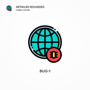 Hata-1 vektör simgesi. Modern vektör illüstrasyon kavramları. Düzenlemesi ve kişiselleştirmesi kolay.