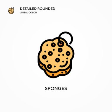 Sünger vektör simgesi. Modern vektör illüstrasyon kavramları. Düzenlemesi ve kişiselleştirmesi kolay.