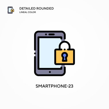 Akıllı Telefon-23 vektör simgesi. Modern vektör illüstrasyon kavramları. Düzenlemesi ve kişiselleştirmesi kolay.