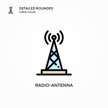 Radyo-anten vektör simgesi. Modern vektör illüstrasyon kavramları. Düzenlemesi ve kişiselleştirmesi kolay.