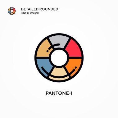 Pantone-1 vektör simgesi. Modern vektör illüstrasyon kavramları. Düzenlemesi ve kişiselleştirmesi kolay.