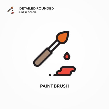 Fırça vektör simgesini boya. Modern vektör illüstrasyon kavramları. Düzenlemesi ve kişiselleştirmesi kolay.