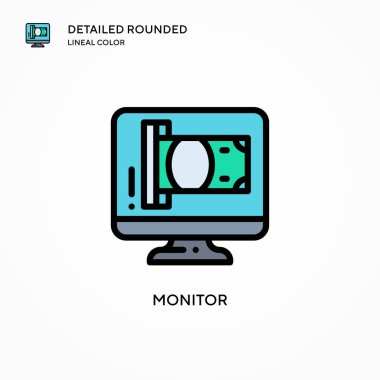 Vektör simgesini izle. Modern vektör illüstrasyon kavramları. Düzenlemesi ve kişiselleştirmesi kolay.