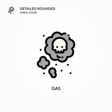 Gaz vektör simgesi. Modern vektör illüstrasyon kavramları. Düzenlemesi ve kişiselleştirmesi kolay.