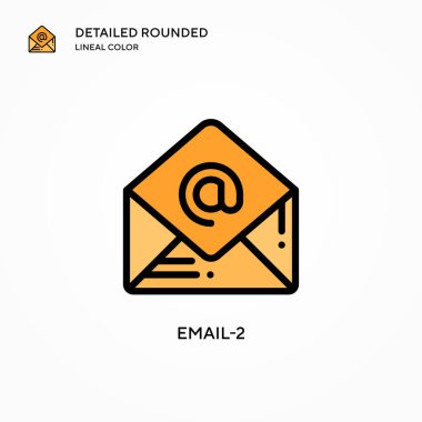 E- posta-2 vektör simgesi. Modern vektör illüstrasyon kavramları. Düzenlemesi ve kişiselleştirmesi kolay.