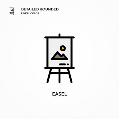 Easel vektör simgesi. Modern vektör illüstrasyon kavramları. Düzenlemesi ve kişiselleştirmesi kolay.