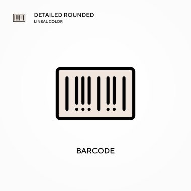 Barkod vektör simgesi. Modern vektör illüstrasyon kavramları. Düzenlemesi ve kişiselleştirmesi kolay.