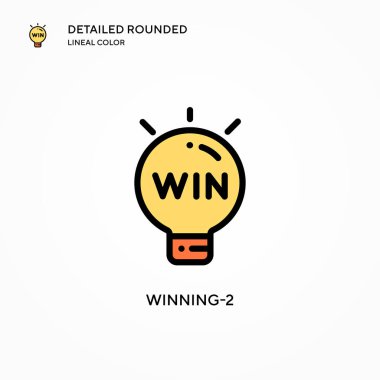 Kazanan-2 vektör simgesi. Modern vektör illüstrasyon kavramları. Düzenlemesi ve kişiselleştirmesi kolay.