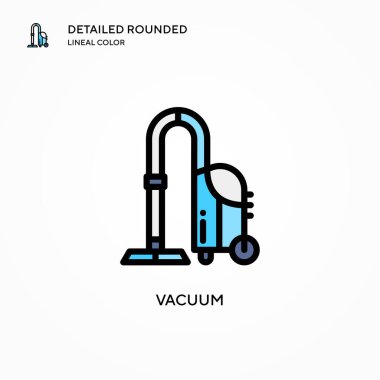 Vakum vektör simgesi. Modern vektör illüstrasyon kavramları. Düzenlemesi ve kişiselleştirmesi kolay.