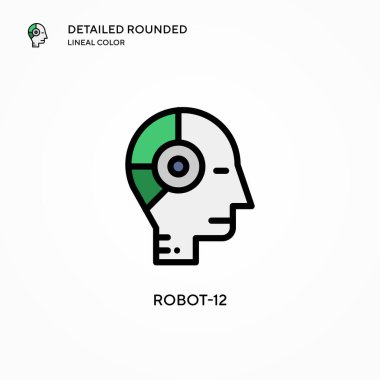 Robot-12 vektör simgesi. Modern vektör illüstrasyon kavramları. Düzenlemesi ve kişiselleştirmesi kolay.