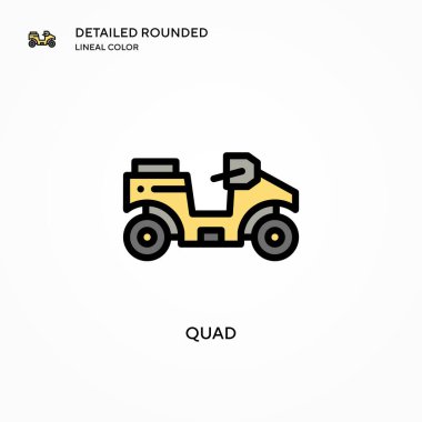 Dörtlü vektör simgesi. Modern vektör illüstrasyon kavramları. Düzenlemesi ve kişiselleştirmesi kolay.