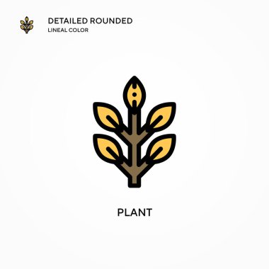 Bitki vektör simgesi. Modern vektör illüstrasyon kavramları. Düzenlemesi ve kişiselleştirmesi kolay.