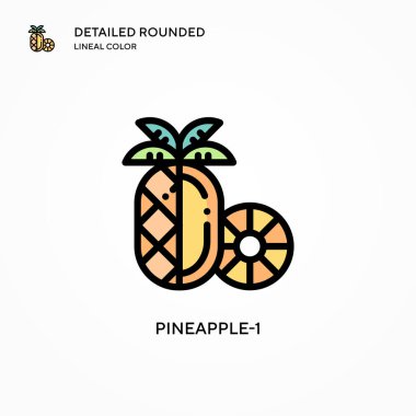 Ananas-1 vektör simgesi. Modern vektör illüstrasyon kavramları. Düzenlemesi ve kişiselleştirmesi kolay.