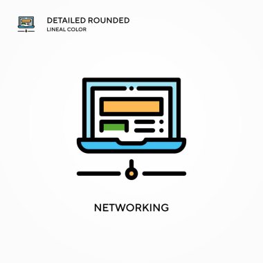 Ağ vektör simgesi. Modern vektör illüstrasyon kavramları. Düzenlemesi ve kişiselleştirmesi kolay.