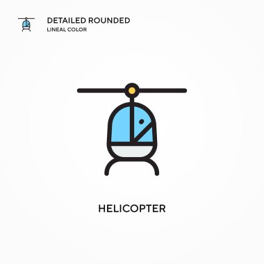 Helikopter vektör simgesi. Modern vektör illüstrasyon kavramları. Düzenlemesi ve kişiselleştirmesi kolay.