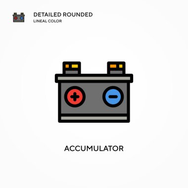 Toplayıcı vektör simgesi. Modern vektör illüstrasyon kavramları. Düzenlemesi ve kişiselleştirmesi kolay.