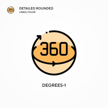 Derece-1 vektör simgesi. Modern vektör illüstrasyon kavramları. Düzenlemesi ve kişiselleştirmesi kolay.