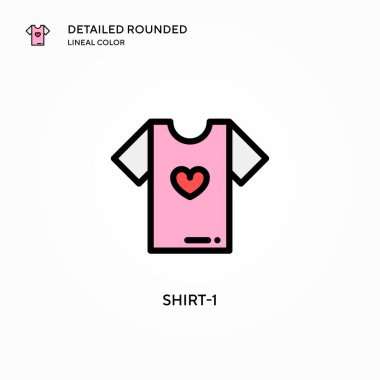 Gömlek-1 vektör simgesi. Modern vektör illüstrasyon kavramları. Düzenlemesi ve kişiselleştirmesi kolay.