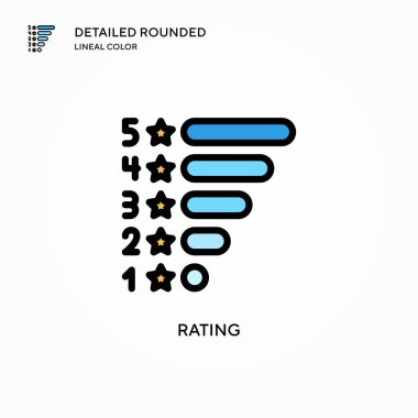 Beğeni vektörü simgesi. Modern vektör illüstrasyon kavramları. Düzenlemesi ve kişiselleştirmesi kolay.