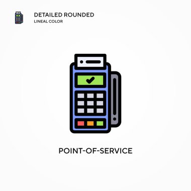 Hizmet noktası vektör simgesi. Modern vektör illüstrasyon kavramları. Düzenlemesi ve kişiselleştirmesi kolay.