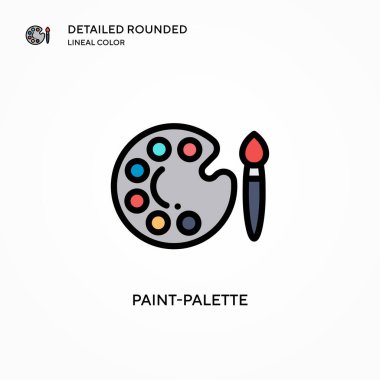 Boya palet vektör simgesi. Modern vektör illüstrasyon kavramları. Düzenlemesi ve kişiselleştirmesi kolay.