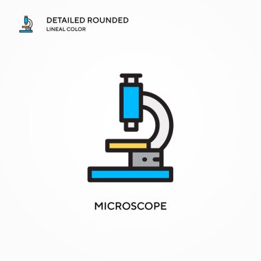 Mikroskop vektör simgesi. Modern vektör illüstrasyon kavramları. Düzenlemesi ve kişiselleştirmesi kolay.