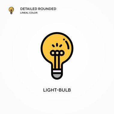 Ampul vektör simgesi. Modern vektör illüstrasyon kavramları. Düzenlemesi ve kişiselleştirmesi kolay.