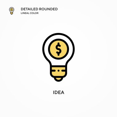 Fikir vektör simgesi. Modern vektör illüstrasyon kavramları. Düzenlemesi ve kişiselleştirmesi kolay.