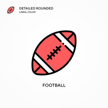 Futbol vektör simgesi. Modern vektör illüstrasyon kavramları. Düzenlemesi ve kişiselleştirmesi kolay.