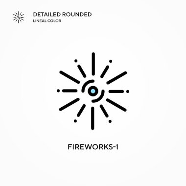 Havai fişek-1 vektör ikonu. Modern vektör illüstrasyon kavramları. Düzenlemesi ve kişiselleştirmesi kolay.