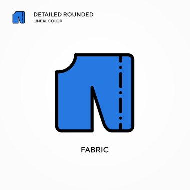 Kumaş vektör simgesi. Modern vektör illüstrasyon kavramları. Düzenlemesi ve kişiselleştirmesi kolay.