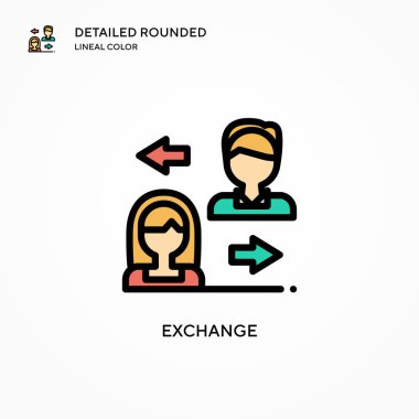 Vektör simgesini değiştir. Modern vektör illüstrasyon kavramları. Düzenlemesi ve kişiselleştirmesi kolay.