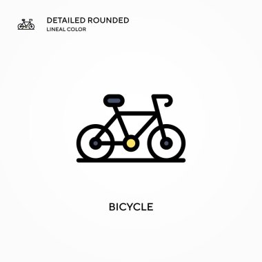 Bisiklet vektör simgesi. Modern vektör illüstrasyon kavramları. Düzenlemesi ve kişiselleştirmesi kolay.