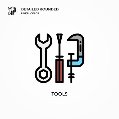Araç vektör simgesi. Modern vektör illüstrasyon kavramları. Düzenlemesi ve kişiselleştirmesi kolay.