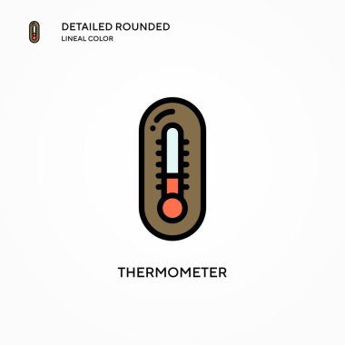 Termometre vektör simgesi. Modern vektör illüstrasyon kavramları. Düzenlemesi ve kişiselleştirmesi kolay.