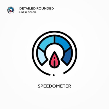 Hız göstergesi vektör simgesi. Modern vektör illüstrasyon kavramları. Düzenlemesi ve kişiselleştirmesi kolay.