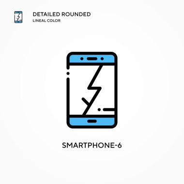 Akıllı Telefon-6 vektör simgesi. Modern vektör illüstrasyon kavramları. Düzenlemesi ve kişiselleştirmesi kolay.