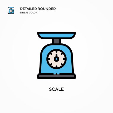Vektör simgesini ölçekle. Modern vektör illüstrasyon kavramları. Düzenlemesi ve kişiselleştirmesi kolay.