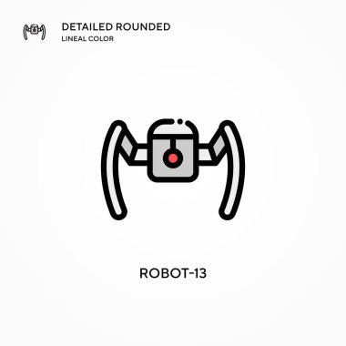 Robot-13 vektör simgesi. Modern vektör illüstrasyon kavramları. Düzenlemesi ve kişiselleştirmesi kolay.