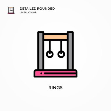 Halka vektör simgesi. Modern vektör illüstrasyon kavramları. Düzenlemesi ve kişiselleştirmesi kolay.