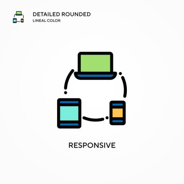 Karşılık vektör simgesi. Modern vektör illüstrasyon kavramları. Düzenlemesi ve kişiselleştirmesi kolay.