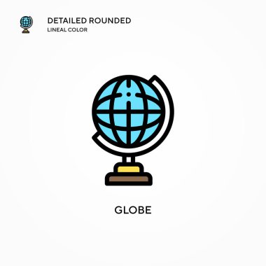 Dünya vektör simgesi. Modern vektör illüstrasyon kavramları. Düzenlemesi ve kişiselleştirmesi kolay.