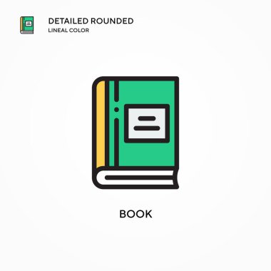 Kitap vektör simgesi. Modern vektör illüstrasyon kavramları. Düzenlemesi ve kişiselleştirmesi kolay.