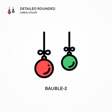 Bauble-2 vektör simgesi. Modern vektör illüstrasyon kavramları. Düzenlemesi ve kişiselleştirmesi kolay.