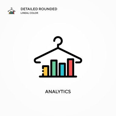 Analitik vektör simgesi. Modern vektör illüstrasyon kavramları. Düzenlemesi ve kişiselleştirmesi kolay.