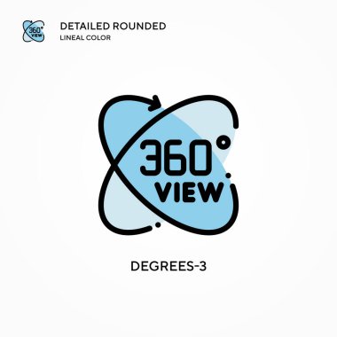 Derece-3 vektör simgesi. Modern vektör illüstrasyon kavramları. Düzenlemesi ve kişiselleştirmesi kolay.