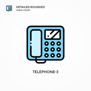 Telefon-3 vektör simgesi. Modern vektör illüstrasyon kavramları. Düzenlemesi ve kişiselleştirmesi kolay.