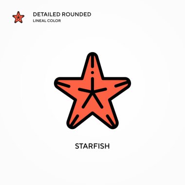 Denizyıldızı vektör simgesi. Modern vektör illüstrasyon kavramları. Düzenlemesi ve kişiselleştirmesi kolay.